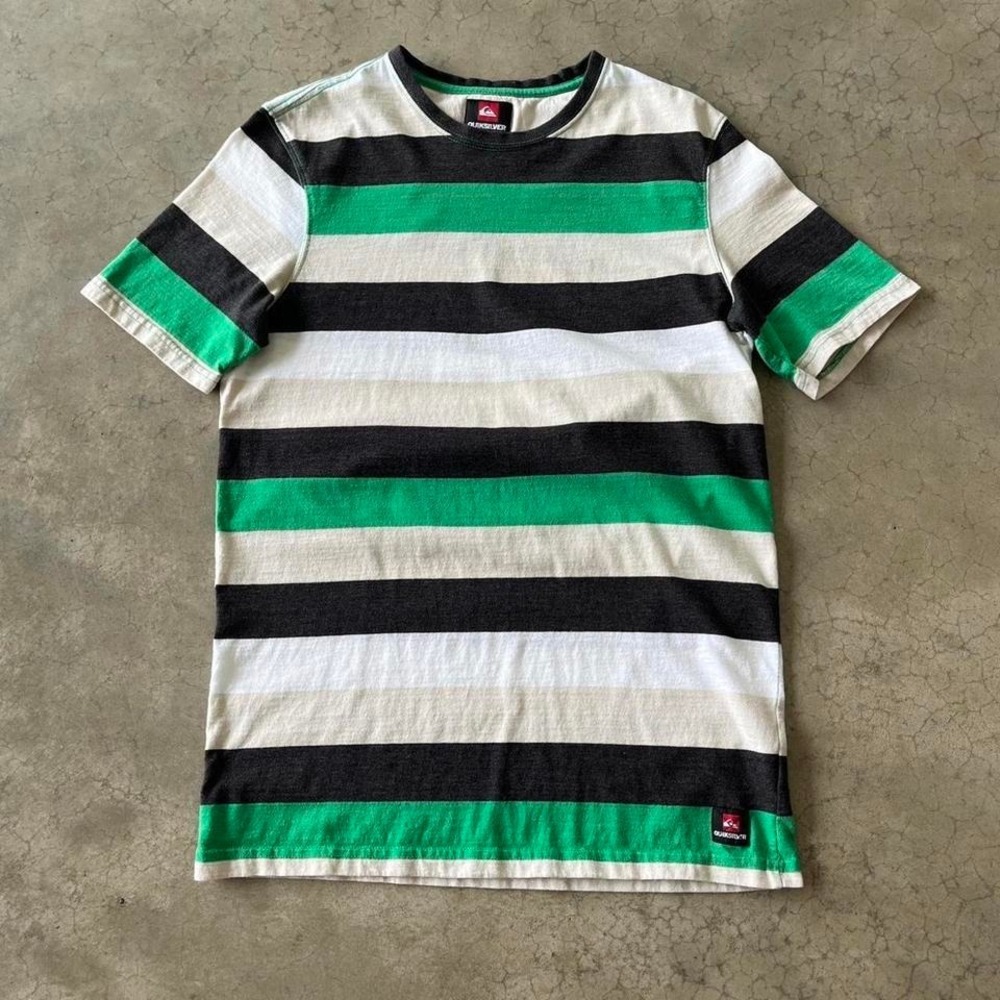 vintage y2k 00s quiksilver striped tee